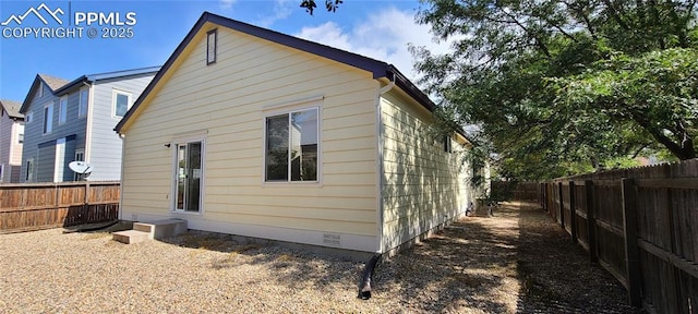 view of back of property