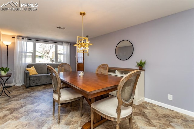 view of dining room