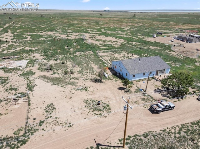 aerial view with a rural view