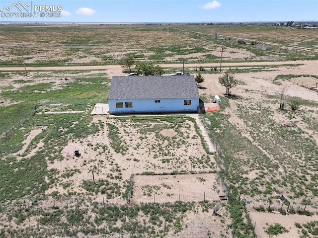 aerial view with a rural view