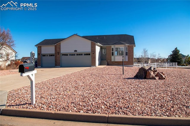 single story home featuring a garage