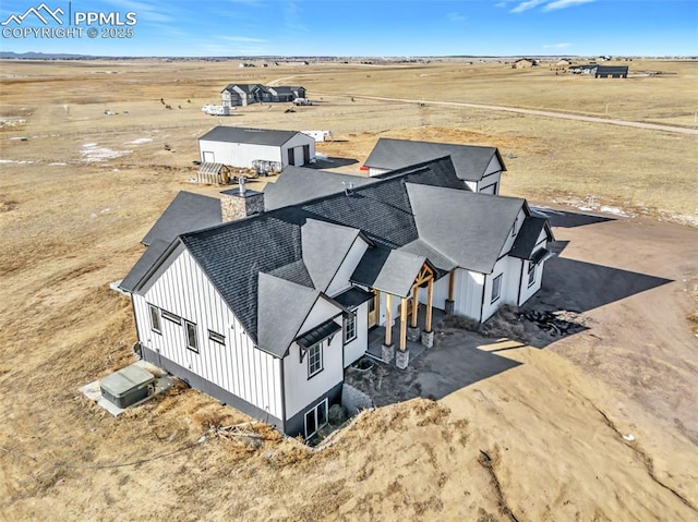 aerial view featuring a rural view