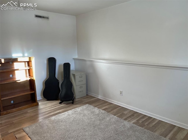 interior space with light hardwood / wood-style floors