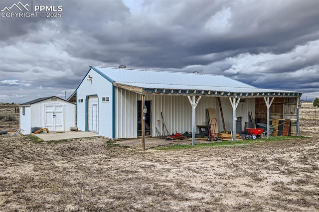 view of shed