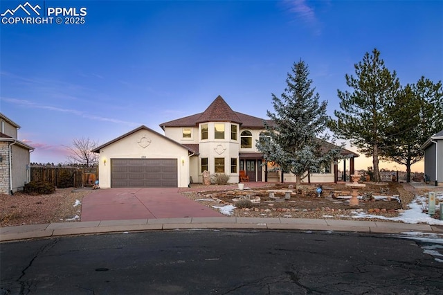 view of front of home featuring a garage