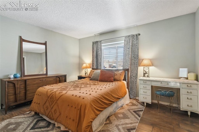 bedroom featuring a textured ceiling