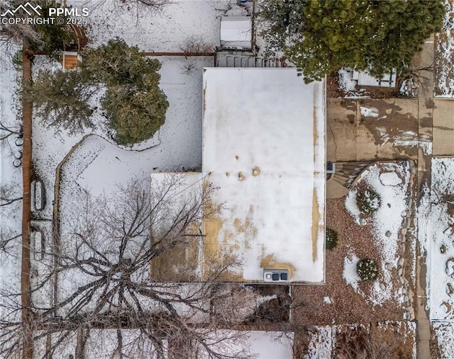 view of snowy aerial view