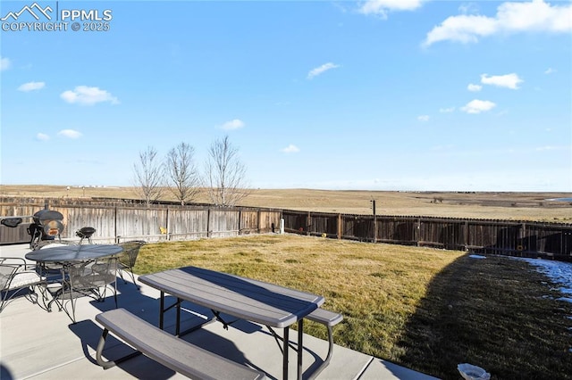 view of yard featuring a patio