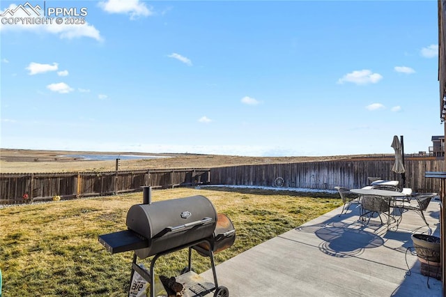 view of patio with area for grilling