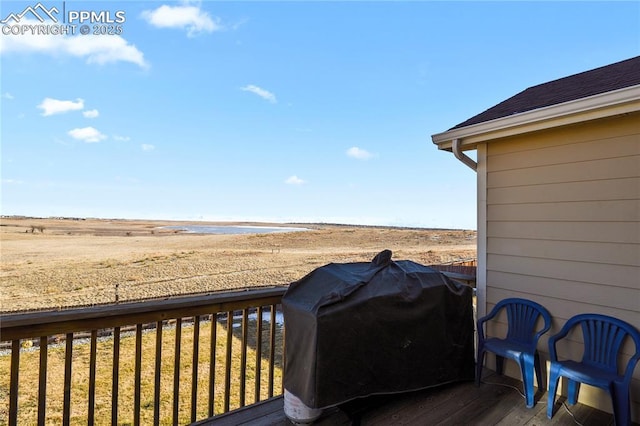 deck with area for grilling