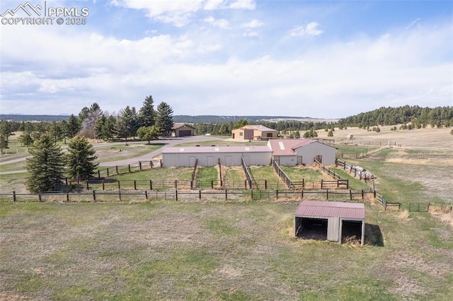 exterior space featuring a rural view