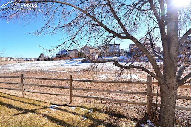 view of snowy yard