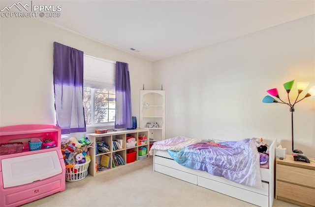 bedroom featuring carpet flooring