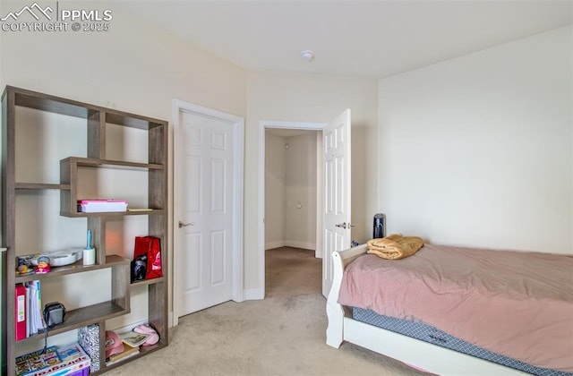 view of carpeted bedroom