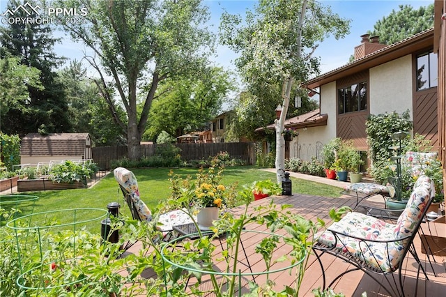 view of patio featuring a deck