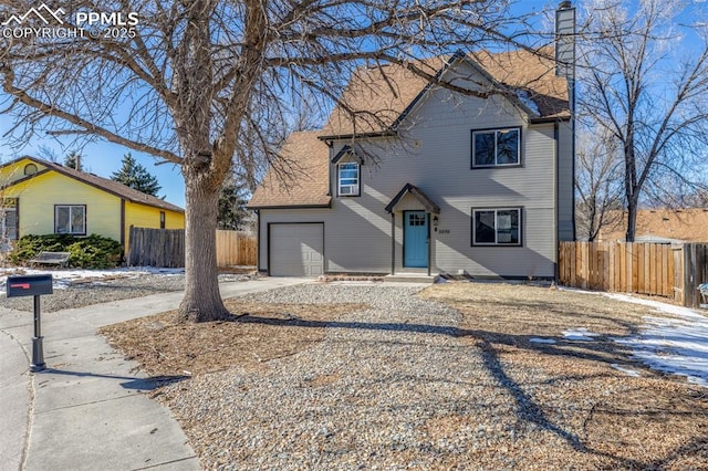 view of property with a garage