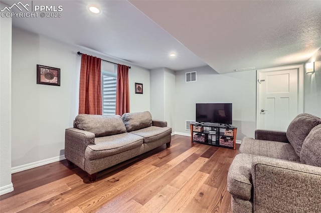 living room featuring wood-type flooring