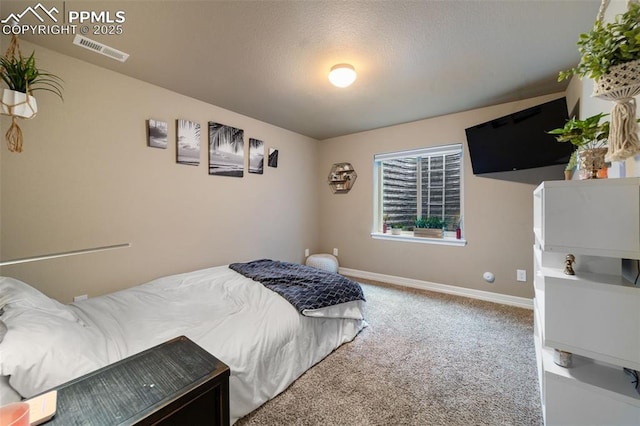 bedroom featuring carpet