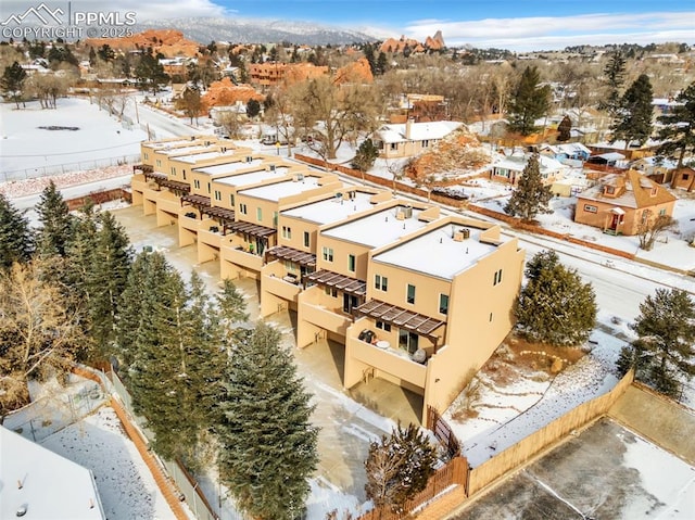 view of snowy aerial view