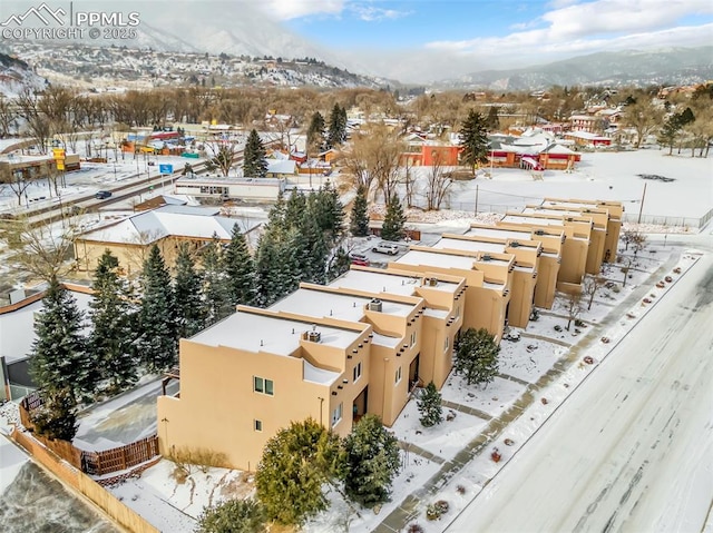 view of snowy aerial view