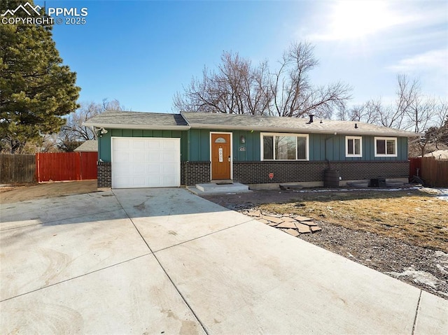 ranch-style house with a garage