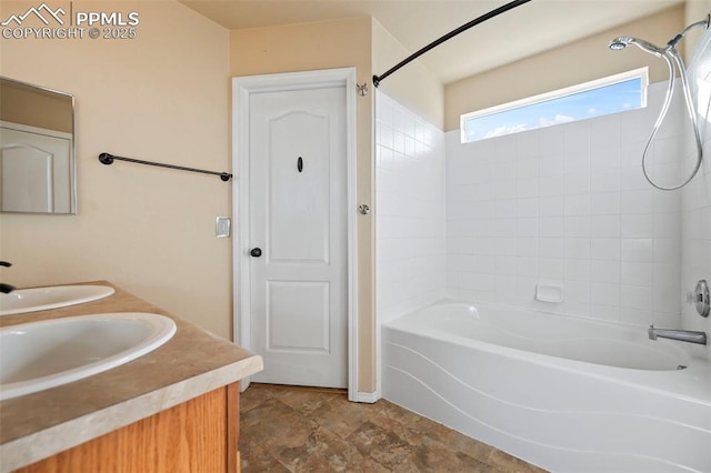 bathroom with  shower combination and vanity