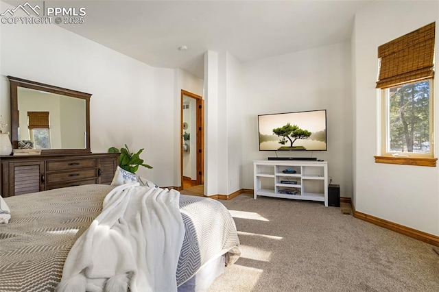 view of carpeted bedroom