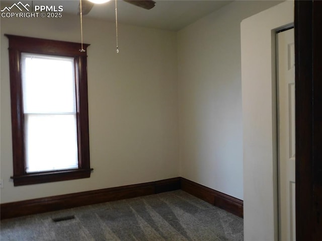 view of carpeted empty room