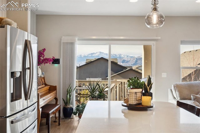 dining room featuring hardwood / wood-style floors