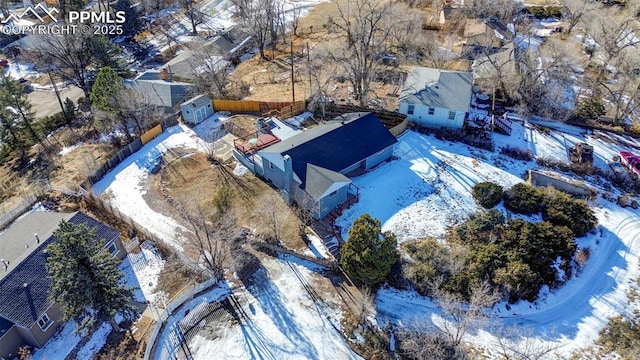 view of snowy aerial view