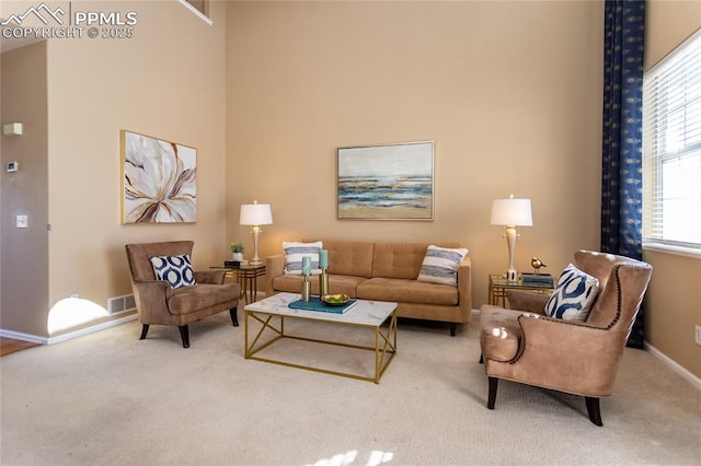 view of carpeted living room