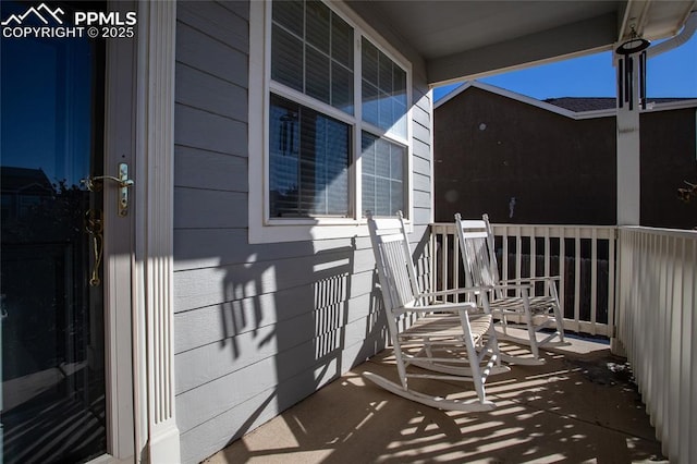 balcony with a porch