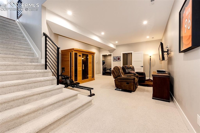 view of carpeted living room