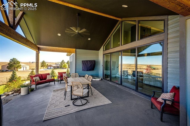 view of patio / terrace with ceiling fan