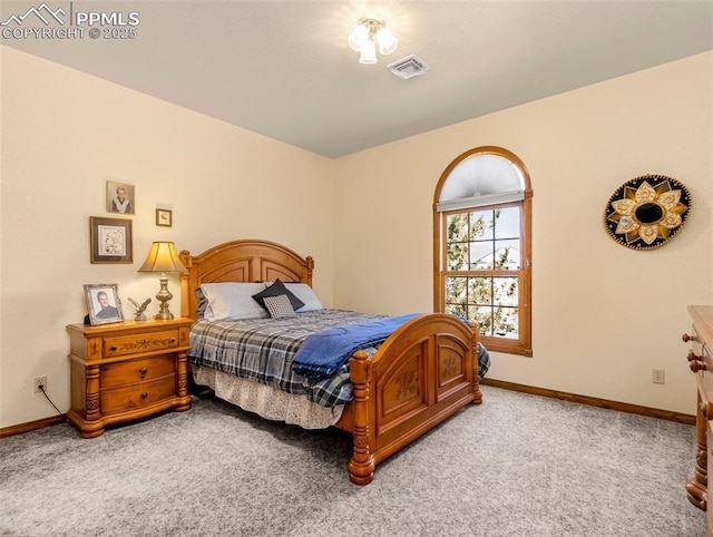 view of carpeted bedroom