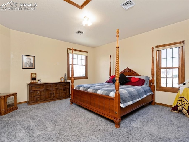 bedroom featuring carpet flooring