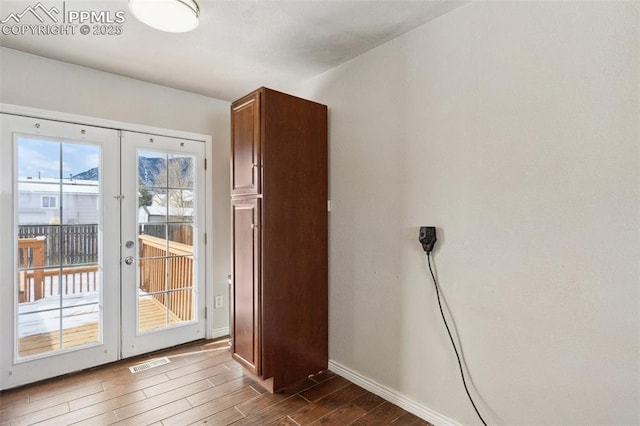 entryway with french doors