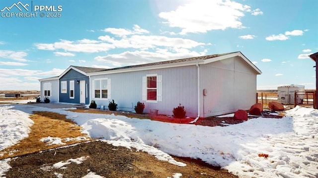 view of snowy exterior