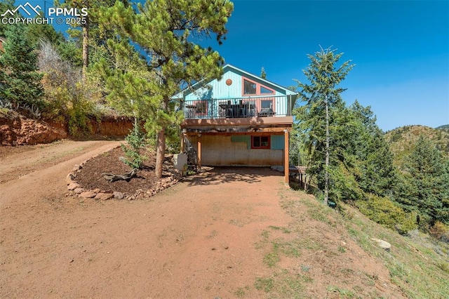 exterior space with a wooden deck