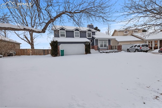 view of front of house featuring a garage