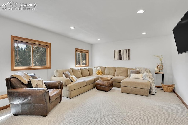 view of carpeted living room