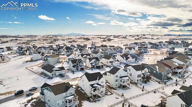 aerial view featuring a residential view