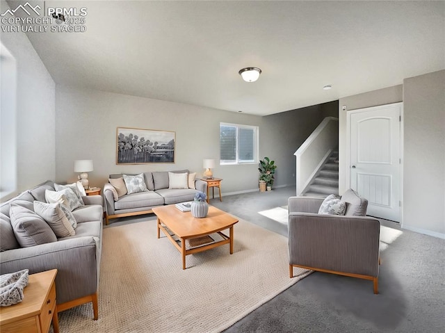 view of carpeted living room