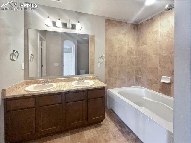 bathroom with vanity