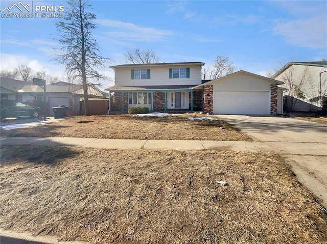 view of property featuring a garage