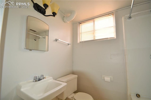 bathroom with toilet and sink