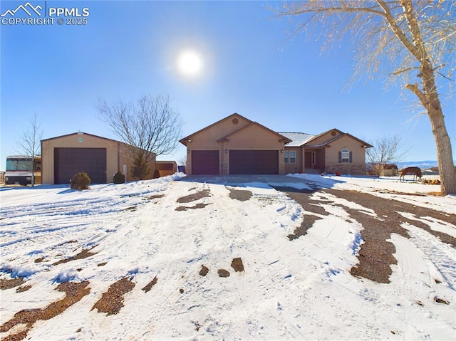 view of front of home featuring a garage