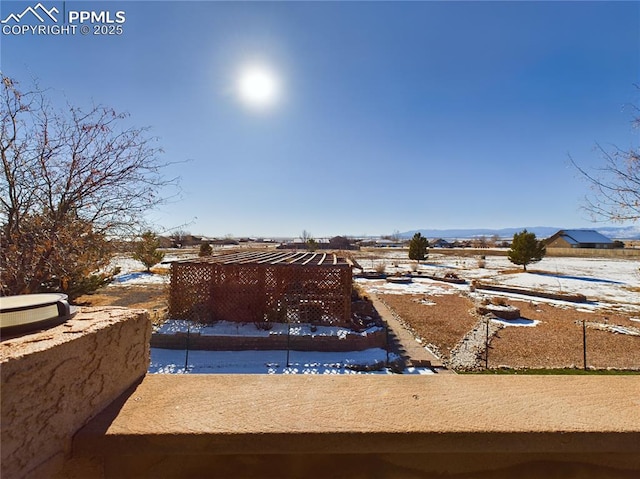 view of snowy yard