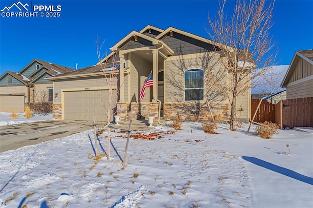 view of front of home featuring a garage