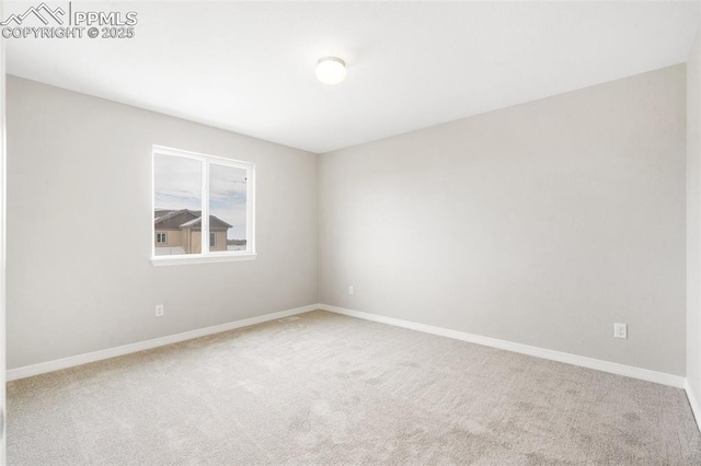 view of carpeted empty room